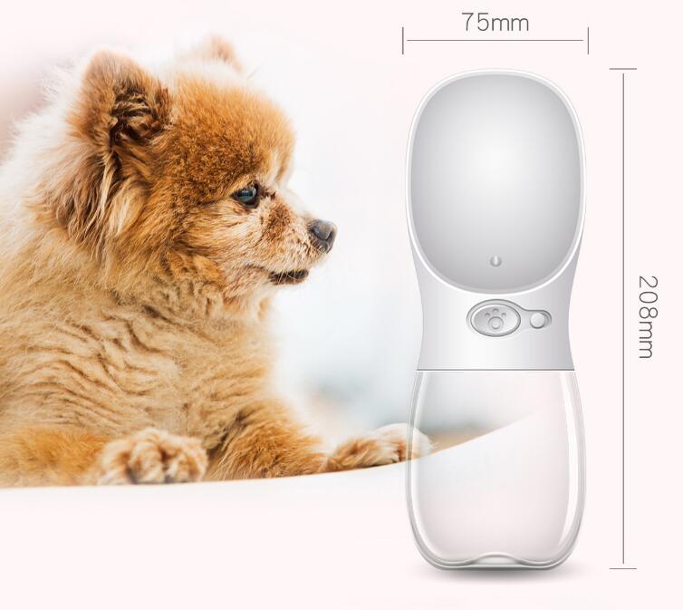 Portable Pet Water Bottle – 350ml & 550ml, One-Touch Leak-Proof Design