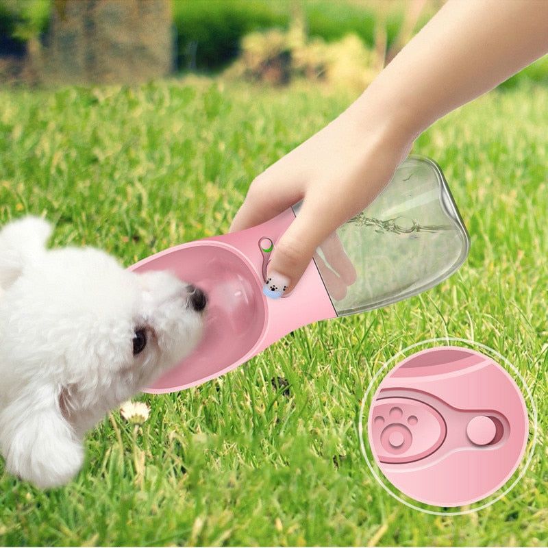 Portable Pet Water Bottle – 350ml & 550ml, One-Touch Leak-Proof Design