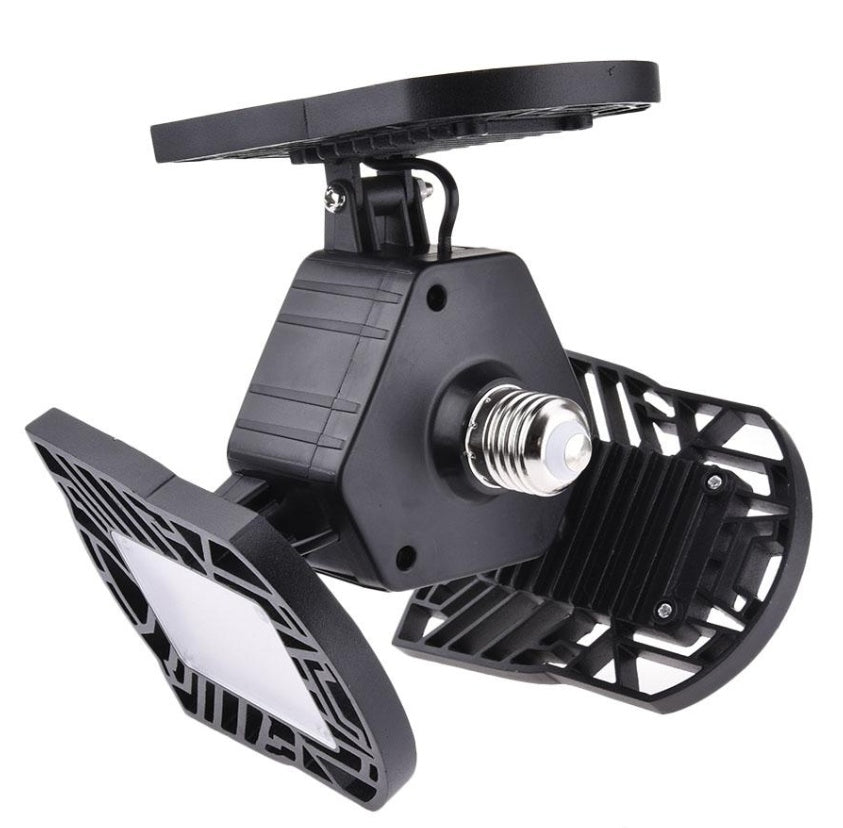 Deformable LED Garage Ceiling Light – 60W, 6000 Lumens, IP65 Waterproof