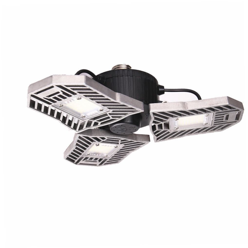 Deformable LED Garage Ceiling Light – 60W, 6000 Lumens, IP65 Waterproof