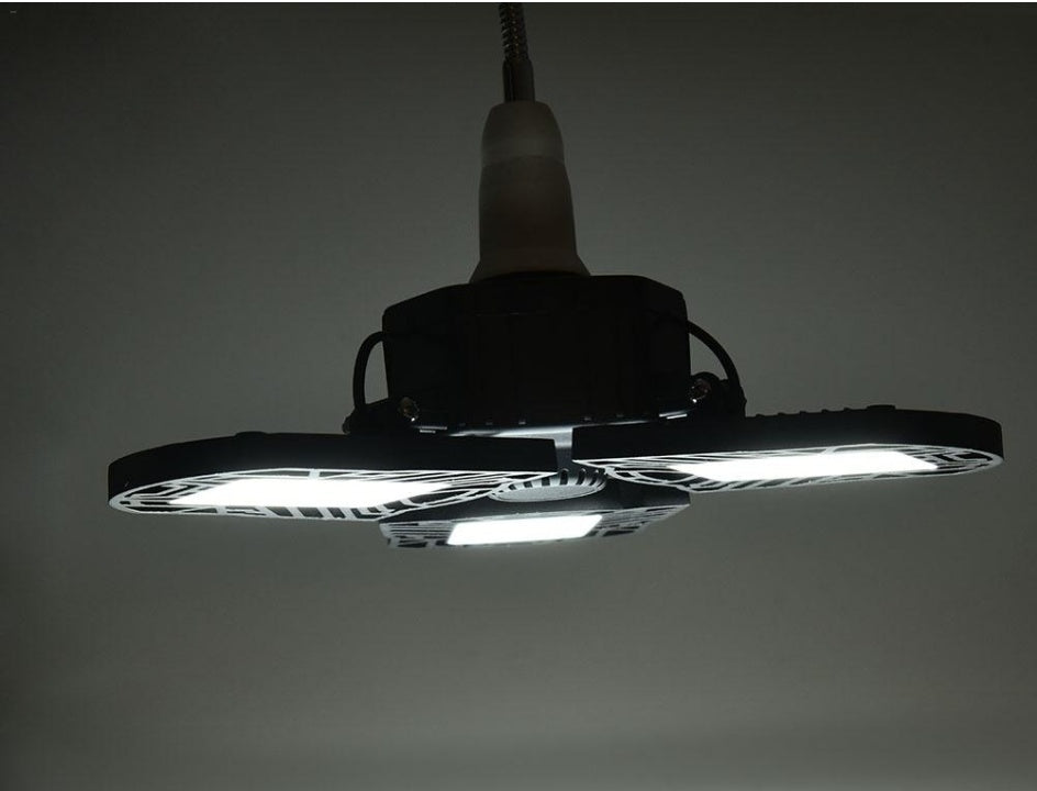 Deformable LED Garage Ceiling Light – 60W, 6000 Lumens, IP65 Waterproof