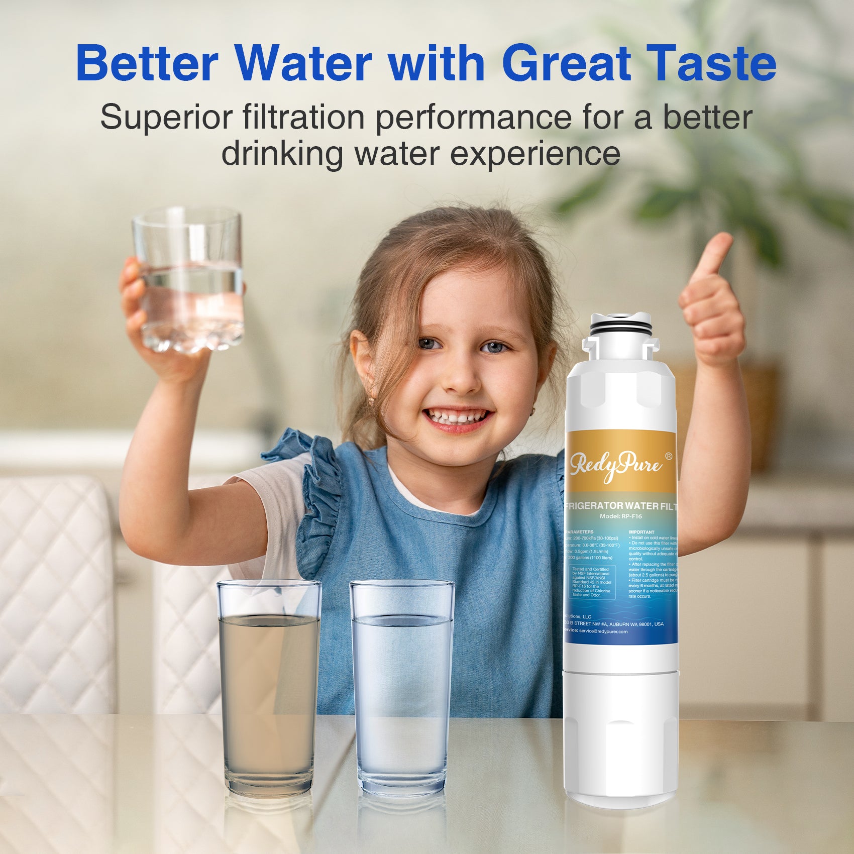 3 Pack Refrigerator Water Filter Replacement For  Water Filter HAF-CIN EXP, DA29-00020B, HAF-CIN, DA29-00020B-1, RF28HMEDBSR, RF263BEAESR, RS25J500DSR, RF263TEAESG, HDX FMS-2, DA97-08006A-1