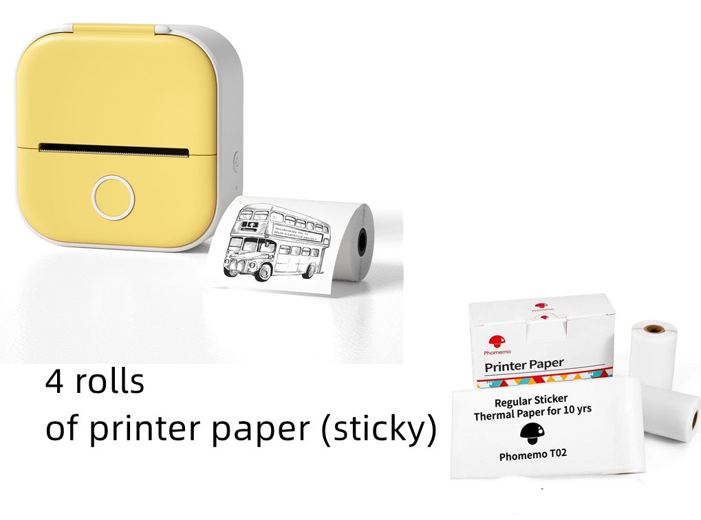 Portable Mini Thermal Label & Photo Printer – Bluetooth, No Ink Required