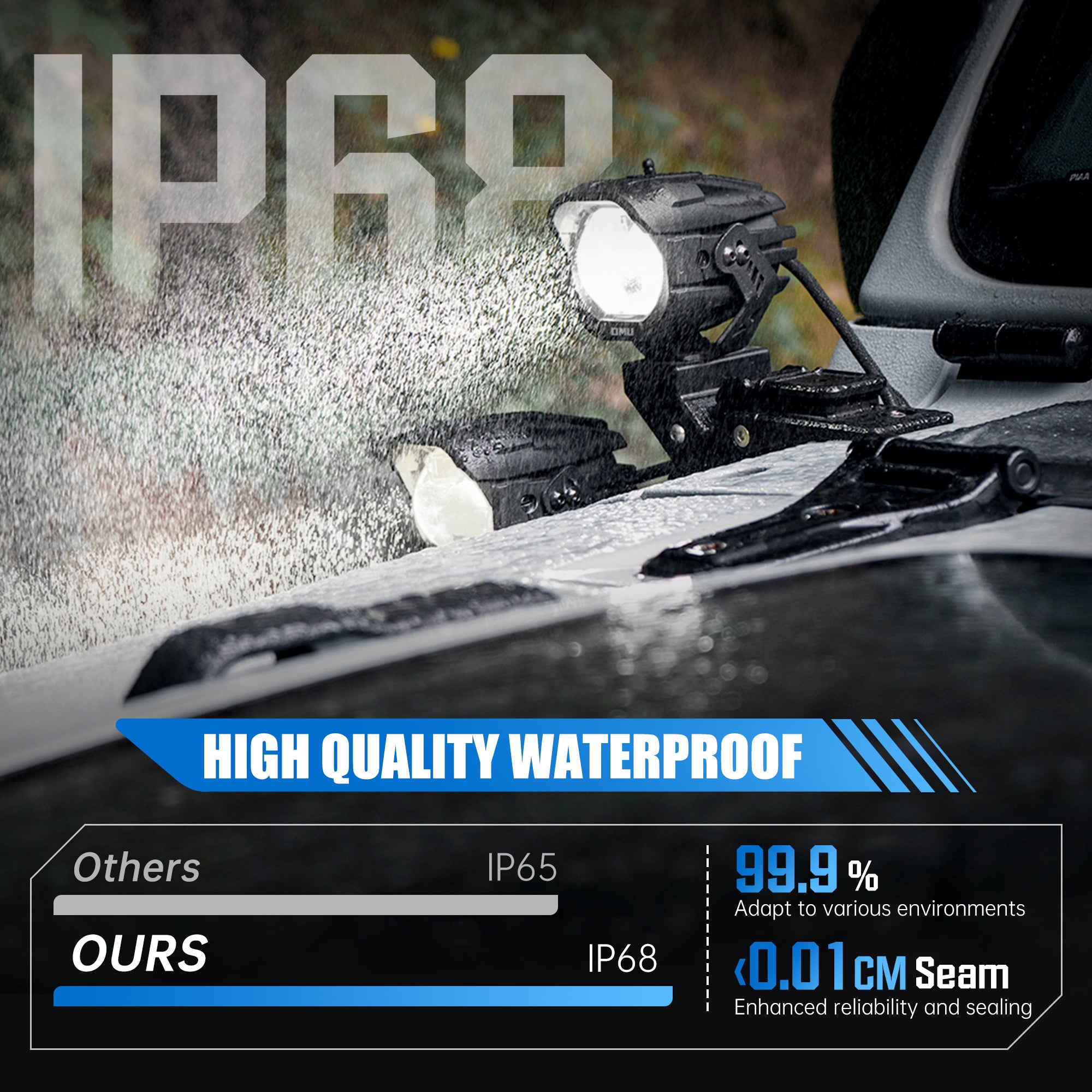A-Pillar Spotlight Compatible With Trucks Ford Etc ATV Motorcycle