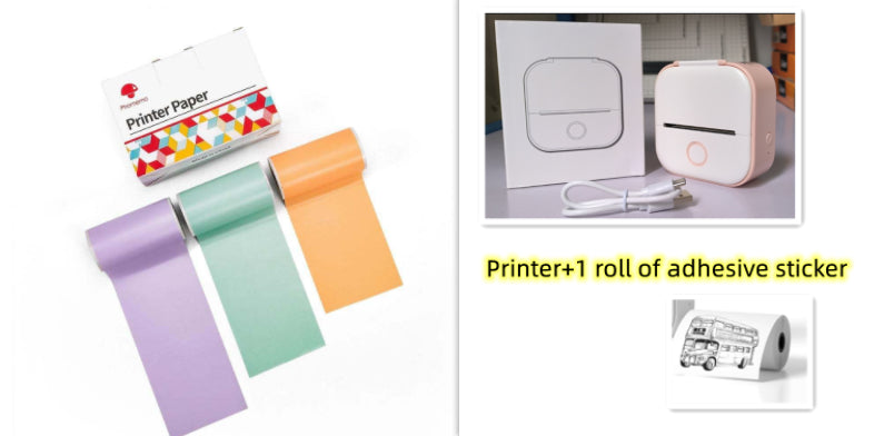 Portable Mini Thermal Label & Photo Printer – Bluetooth, No Ink Required