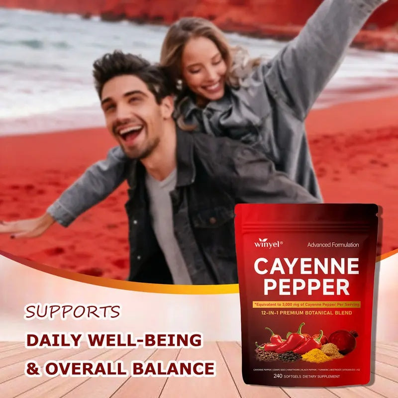 Chili Pepper Vascular Support Softgel – Heart, Vein & Circulation Formula