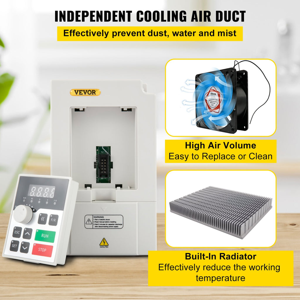 Variable Frequency Drive, AC 220V Input 3KW Variable Frequency CNC Drive Inverter Converter, VFD 4HP 1 Or 3 Phase Input, 3 Phase Output, CNC Motor Inverter Converter For Motor Speed Control