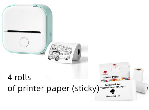 Portable Mini Thermal Label & Photo Printer – Bluetooth, No Ink Required