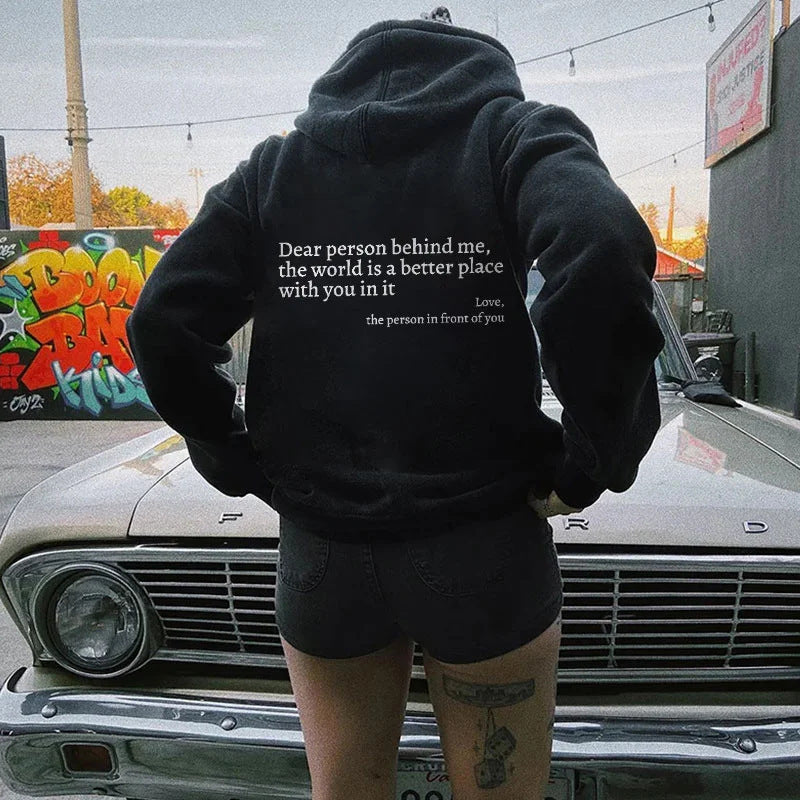 Women's Inspirational Quote Hoodie – Plush Kangaroo Pocket
