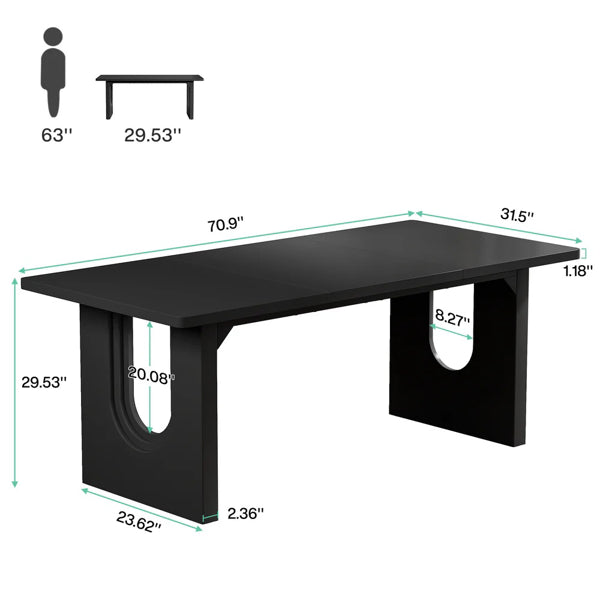 71" Executive Office Desk With Storage Drawers