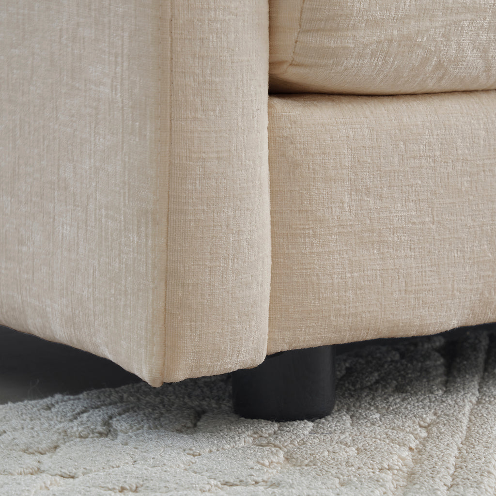 2-Piece Upholstered Sofa, Living Room Sectional Sofa Set Modern Sofa Couches Set , Deep Seat Sofa For Living Room Apartment, 1-3 Seat Beige Chenille