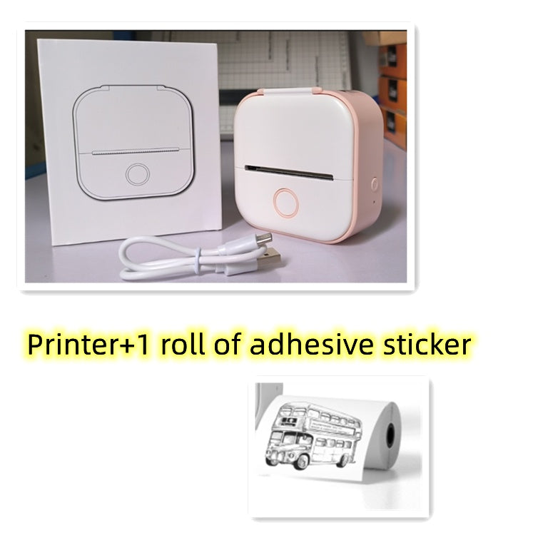 Portable Mini Thermal Label & Photo Printer – Bluetooth, No Ink Required