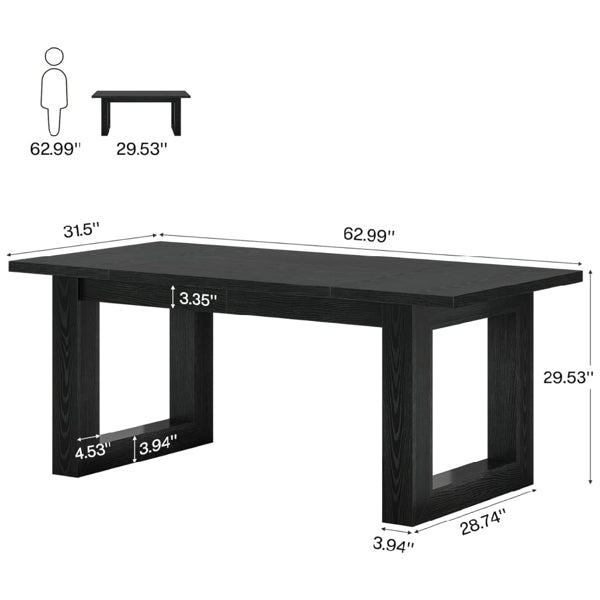 Industrial Multipurpose Office Desk – Wooden Base