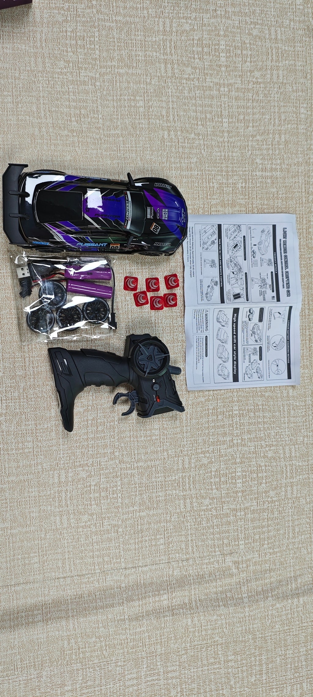 GTR Four-wheel Drive Drift Car Remote Control Car Black,only Can Be Used On TK