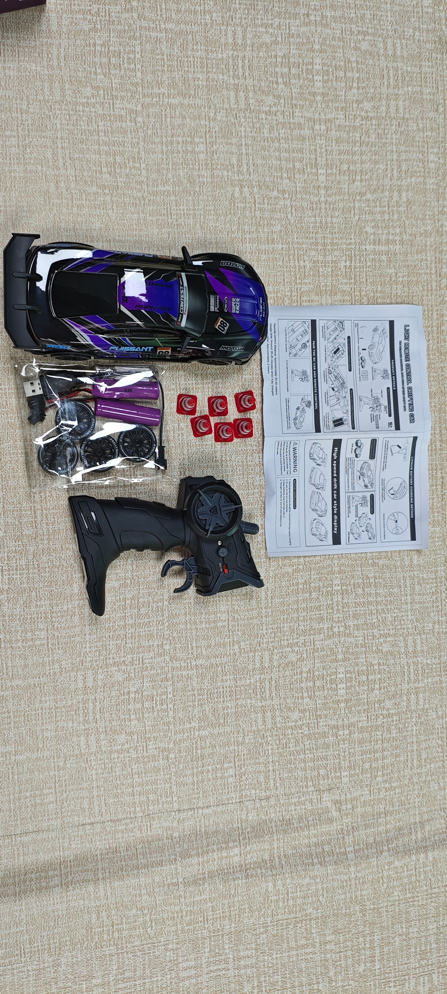 GTR Four-wheel Drive Drift Car Remote Control Car Black,only Can Be Used On TK