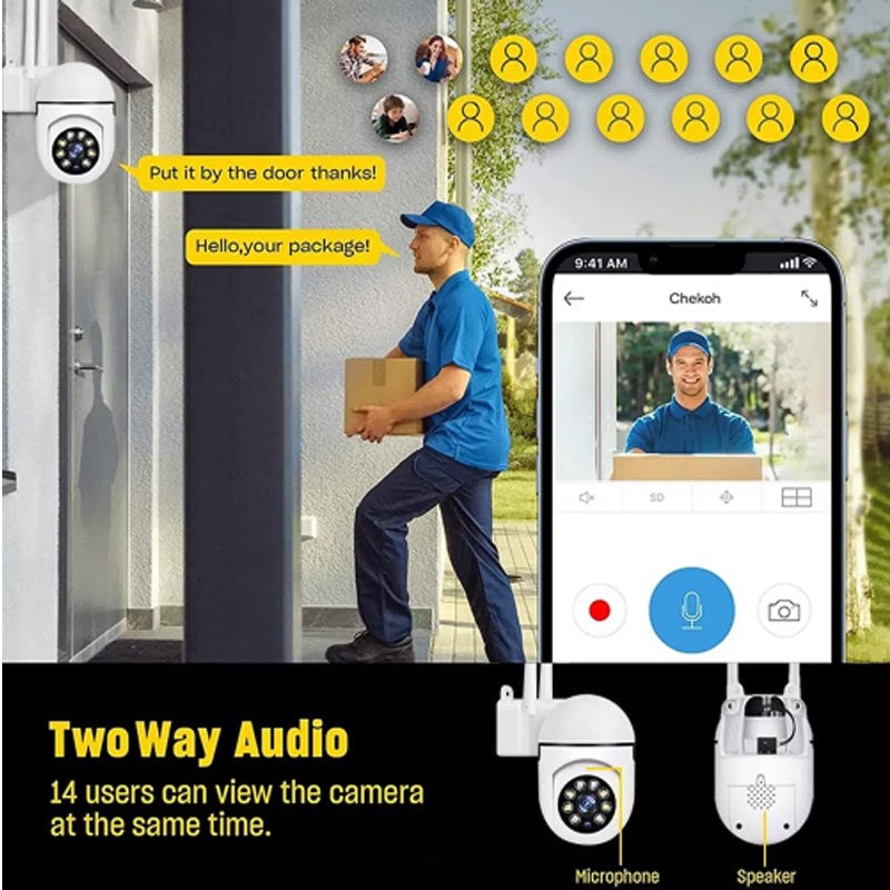 1080P WiFi Indoor PTZ Security Camera – Night Vision 2.4GHz