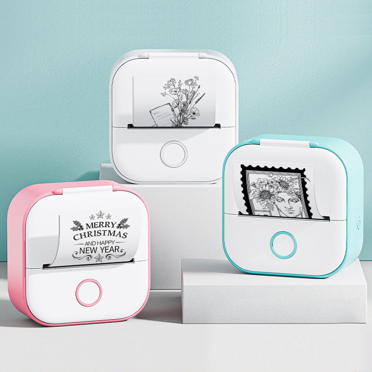 Portable Mini Thermal Label & Photo Printer – Bluetooth, No Ink Required
