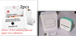 Portable Mini Thermal Label & Photo Printer – Bluetooth, No Ink Required