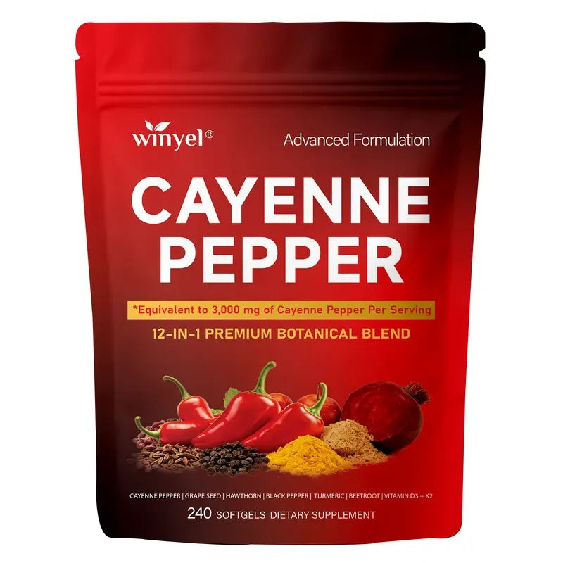 Chili Pepper Vascular Support Softgel – Heart, Vein & Circulation Formula