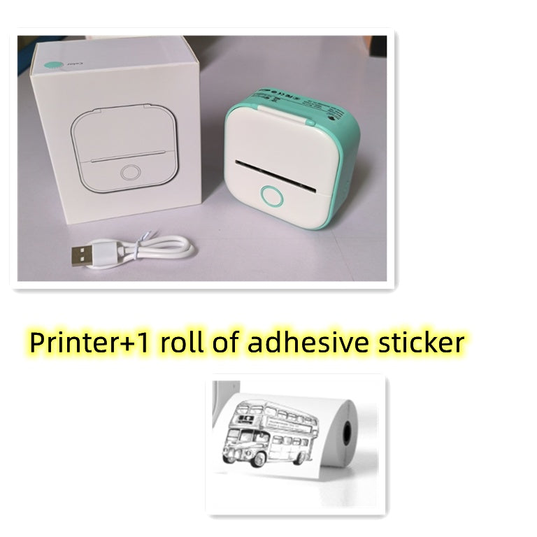 Portable Mini Thermal Label & Photo Printer – Bluetooth, No Ink Required