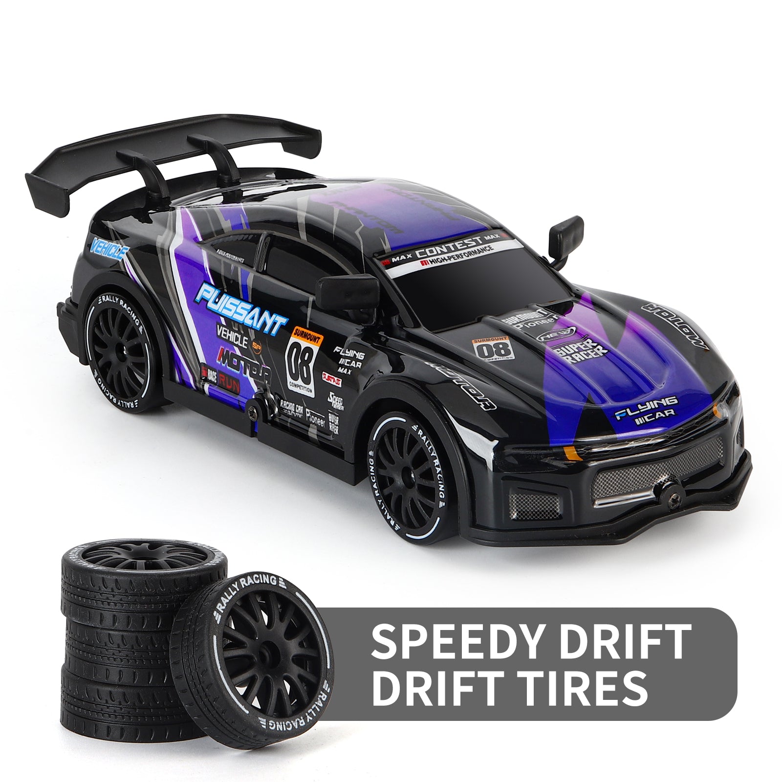 GTR Four-wheel Drive Drift Car Remote Control Car Black,only Can Be Used On TK